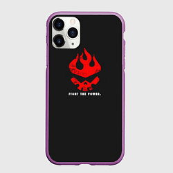 Чехол iPhone 11 Pro матовый Fight the power, цвет: 3D-фиолетовый