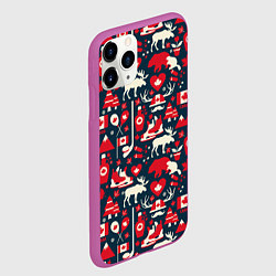 Чехол iPhone 11 Pro матовый Канада, цвет: 3D-фиолетовый — фото 2