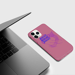 Чехол iPhone 11 Pro матовый NONAME, цвет: 3D-малиновый — фото 2