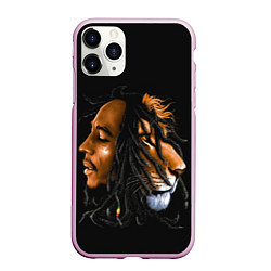 Чехол iPhone 11 Pro матовый БОБ МАРЛИ, цвет: 3D-розовый