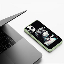 Чехол iPhone 11 Pro матовый David Glitch, цвет: 3D-салатовый — фото 2