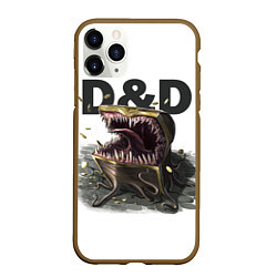 Чехол iPhone 11 Pro матовый D&D Мимик-сундук ДнД, цвет: 3D-коричневый