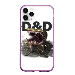 Чехол iPhone 11 Pro матовый D&D Мимик-сундук ДнД, цвет: 3D-фиолетовый