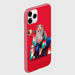 Чехол iPhone 11 Pro матовый Kill the love Lisa, цвет: 3D-малиновый — фото 2