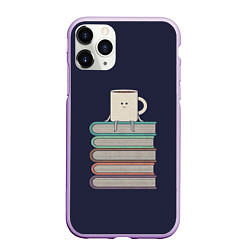 Чехол iPhone 11 Pro матовый Book Cup, цвет: 3D-сиреневый
