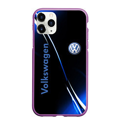 Чехол iPhone 11 Pro матовый VOLKSWAGEN, цвет: 3D-фиолетовый