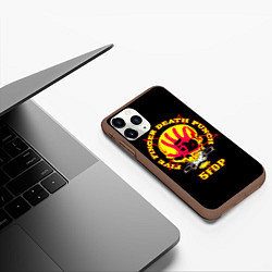 Чехол iPhone 11 Pro матовый Five Finger Death Punch FFDP, цвет: 3D-коричневый — фото 2