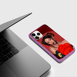 Чехол iPhone 11 Pro матовый Дженни BLACKPINK, цвет: 3D-фиолетовый — фото 2
