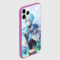 Чехол iPhone 11 Pro матовый Eula Genshin Impact, цвет: 3D-фиолетовый — фото 2