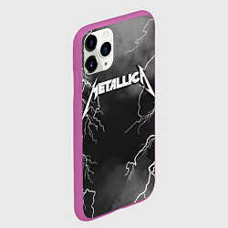 Чехол iPhone 11 Pro матовый METALLICA РАЗРЯД МОЛНИИ, цвет: 3D-фиолетовый — фото 2