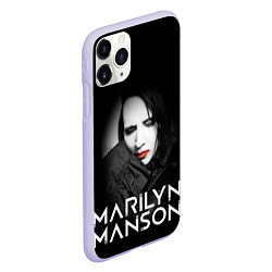 Чехол iPhone 11 Pro матовый MARILYN MANSON, цвет: 3D-светло-сиреневый — фото 2