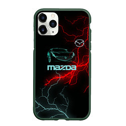 Чехол iPhone 11 Pro матовый Mazda, цвет: 3D-темно-зеленый