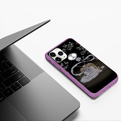 Чехол iPhone 11 Pro матовый The Binding of Isaac Dogma, цвет: 3D-фиолетовый — фото 2