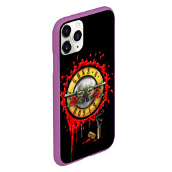 Чехол iPhone 11 Pro матовый GUNS N ROSES, цвет: 3D-фиолетовый — фото 2