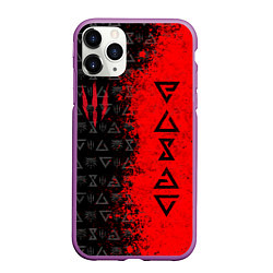 Чехол iPhone 11 Pro матовый THE WITCHER 9, цвет: 3D-фиолетовый