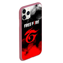 Чехол iPhone 11 Pro матовый Free Fire ? Фри Фаер, цвет: 3D-малиновый — фото 2