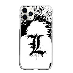 Чехол iPhone 11 Pro матовый Death Note черная краска, цвет: 3D-белый