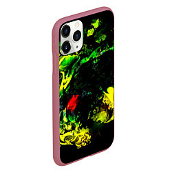 Чехол iPhone 11 Pro матовый ACID DRAGON, цвет: 3D-малиновый — фото 2