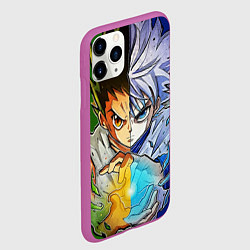 Чехол iPhone 11 Pro матовый Киллуа золдик и Гон хантер, цвет: 3D-фиолетовый — фото 2