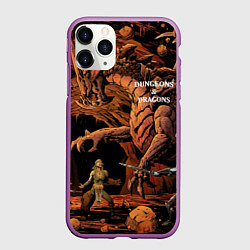 Чехол iPhone 11 Pro матовый Dungeons and Dragons Схватка, цвет: 3D-фиолетовый