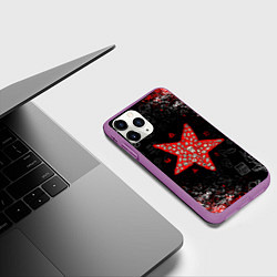 Чехол iPhone 11 Pro матовый The Binding of Isaac ИСААК, цвет: 3D-фиолетовый — фото 2