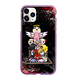 Чехол iPhone 11 Pro матовый The Binding of Isaac ИСААК, цвет: 3D-фиолетовый