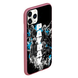 Чехол iPhone 11 Pro матовый Pay Day Brothers, цвет: 3D-малиновый — фото 2