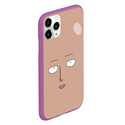 Чехол iPhone 11 Pro матовый Сайтама One-Punch Man, цвет: 3D-фиолетовый — фото 2