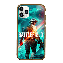 Чехол iPhone 11 Pro матовый Battlefield 2042, цвет: 3D-коричневый