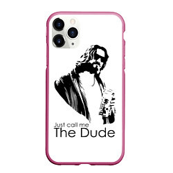 Чехол iPhone 11 Pro матовый Just call me the Dude, цвет: 3D-малиновый