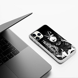 Чехол iPhone 11 Pro матовый Nier: Automata, 2B, цвет: 3D-белый — фото 2