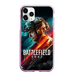 Чехол iPhone 11 Pro матовый BATTLEFIELD 2042 Батлфилд, цвет: 3D-розовый