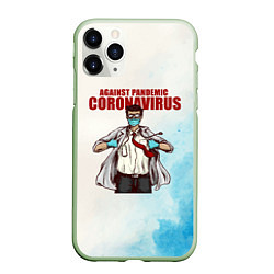 Чехол iPhone 11 Pro матовый Coronavirus