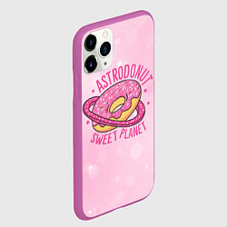 Чехол iPhone 11 Pro матовый Планета Пончик, цвет: 3D-фиолетовый — фото 2