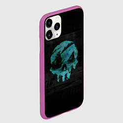 Чехол iPhone 11 Pro матовый Skull of pirate, цвет: 3D-фиолетовый — фото 2