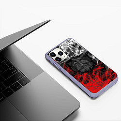 Чехол iPhone 11 Pro матовый Викинги, цвет: 3D-светло-сиреневый — фото 2