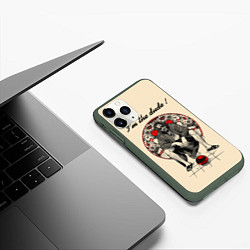 Чехол iPhone 11 Pro матовый I am the dude!, цвет: 3D-темно-зеленый — фото 2