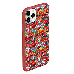 Чехол iPhone 11 Pro матовый Футбол, цвет: 3D-красный — фото 2