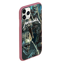 Чехол iPhone 11 Pro матовый Metallica Metal Skull, цвет: 3D-малиновый — фото 2