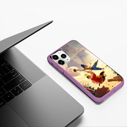 Чехол iPhone 11 Pro матовый It takes two, цвет: 3D-фиолетовый — фото 2