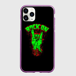 Чехол iPhone 11 Pro матовый RoCK On, цвет: 3D-фиолетовый