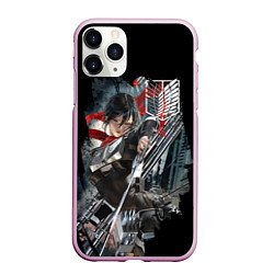 Чехол iPhone 11 Pro матовый Shingeki no Kyojin, цвет: 3D-розовый