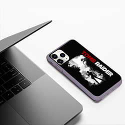 Чехол iPhone 11 Pro матовый Lara in jungle, цвет: 3D-серый — фото 2