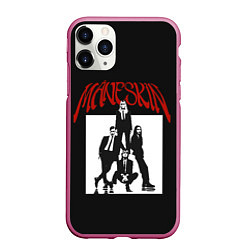 Чехол iPhone 11 Pro матовый Maneskin Rock Band, цвет: 3D-малиновый