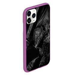 Чехол iPhone 11 Pro матовый БЕРСЕРК черно - белый, цвет: 3D-фиолетовый — фото 2