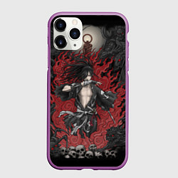 Чехол iPhone 11 Pro матовый ХЯККИМАРУ В ОГНЕ ДОРОРО, цвет: 3D-фиолетовый