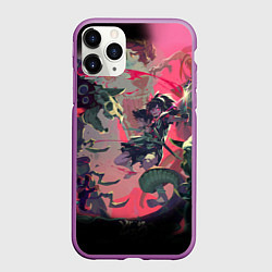 Чехол iPhone 11 Pro матовый СРАЖЕНИЕ С ДЕМОНАМИ ДОРОРО, цвет: 3D-фиолетовый