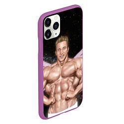 Чехол iPhone 11 Pro матовый Billy Space Aquarell, цвет: 3D-фиолетовый — фото 2