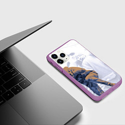 Чехол iPhone 11 Pro матовый Уличные парни, цвет: 3D-фиолетовый — фото 2