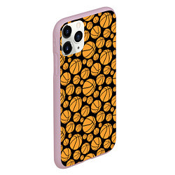 Чехол iPhone 11 Pro матовый Баскетбольные Мячи, цвет: 3D-розовый — фото 2